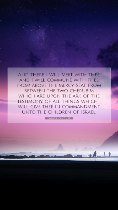 Picture 07 - Exodus 25:22 ASV Mobile Phone Wallpaper - And there I will meet with thee, and I will - Mobile Bible Verse Wallpaper