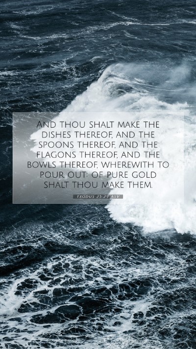 Picture 07 - Exodus 25:29 ASV Mobile Phone Wallpaper - And thou shalt make the dishes thereof, and the - Mobile Bible Verse Wallpaper