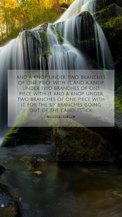 Picture 07 - Exodus 25:35 ASV Mobile Phone Wallpaper - and a knop under two branches of one piece with - Mobile Bible Verse Wallpaper