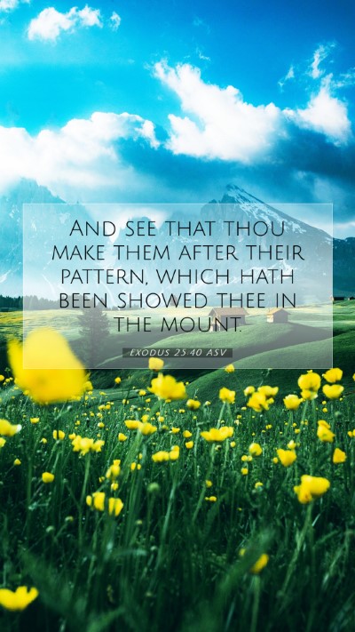 Picture 07 - Exodus 25:40 ASV Mobile Phone Wallpaper - And see that thou make them after their pattern, - Mobile Bible Verse Wallpaper