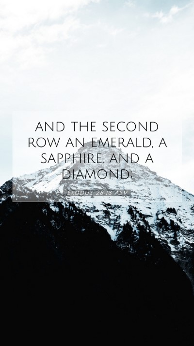 Picture 07 - Exodus 28:18 ASV Mobile Phone Wallpaper - and the second row an emerald, a sapphire, and a - Mobile Bible Verse Wallpaper