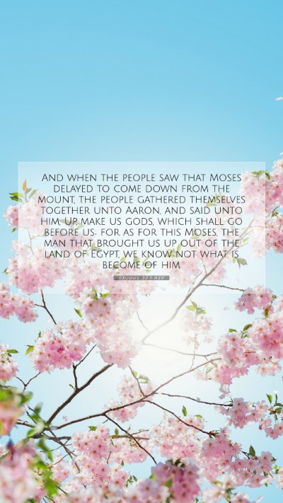 Picture 07 - Exodus 32:1 ASV Mobile Phone Wallpaper - And when the people saw that Moses delayed to - Mobile Bible Verse Wallpaper