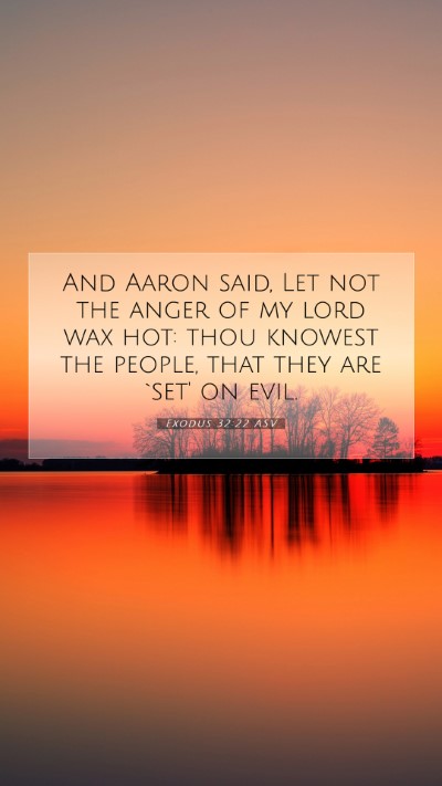 Picture 07 - Exodus 32:22 ASV Mobile Phone Wallpaper - And Aaron said, Let not the anger of my lord wax - Mobile Bible Verse Wallpaper