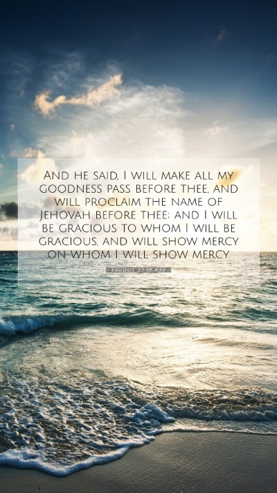Picture 07 - Exodus 33:19 ASV Mobile Phone Wallpaper - And he said, I will make all my goodness pass - Mobile Bible Verse Wallpaper