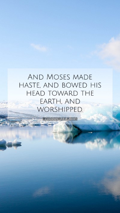 Picture 07 - Exodus 34:8 ASV Mobile Phone Wallpaper - And Moses made haste, and bowed his head toward - Mobile Bible Verse Wallpaper
