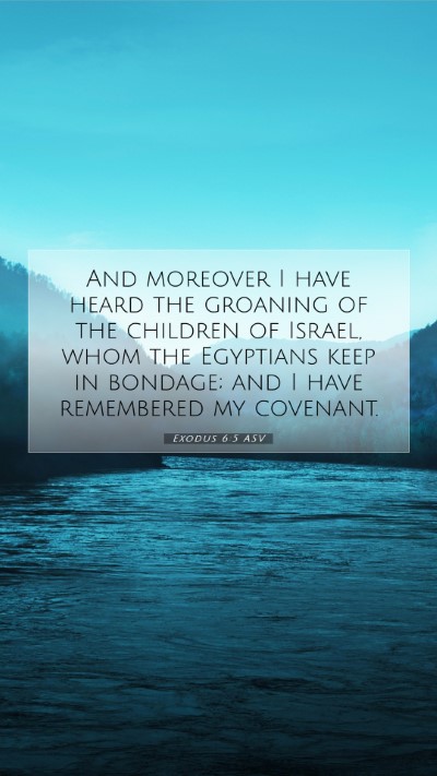 Picture 07 - Exodus 6:5 ASV Mobile Phone Wallpaper - And moreover I have heard the groaning of the - Mobile Bible Verse Wallpaper