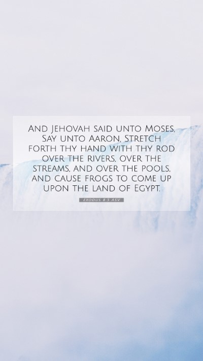 Picture 07 - Exodus 8:5 ASV Mobile Phone Wallpaper - And Jehovah said unto Moses, Say unto Aaron, - Mobile Bible Verse Wallpaper