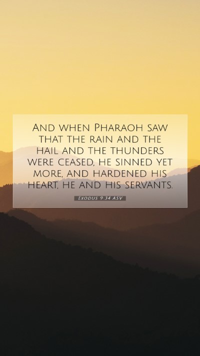Picture 07 - Exodus 9:34 ASV Mobile Phone Wallpaper - And when Pharaoh saw that the rain and the hail - Mobile Bible Verse Wallpaper