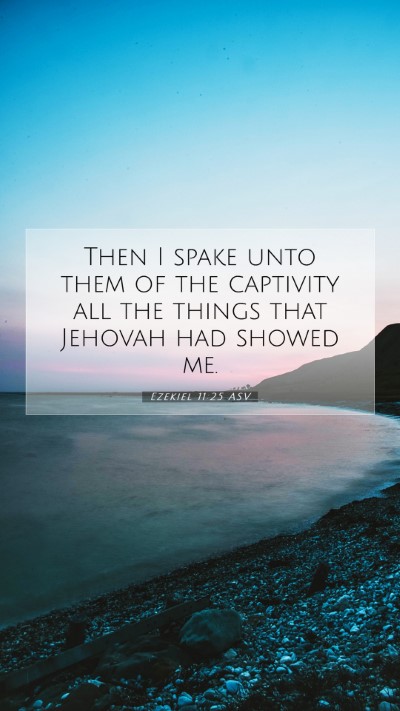 Picture 07 - Ezekiel 11:25 ASV Mobile Phone Wallpaper - Then I spake unto them of the captivity all the - Mobile Bible Verse Wallpaper