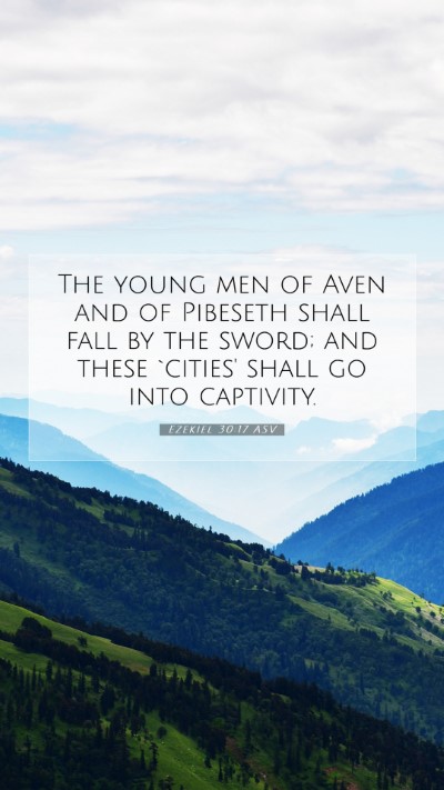 Picture 07 - Ezekiel 30:17 ASV Mobile Phone Wallpaper - The young men of Aven and of Pibeseth shall fall - Mobile Bible Verse Wallpaper