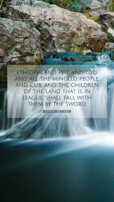 Picture 07 - Ezekiel 30:5 ASV Mobile Phone Wallpaper - Ethiopia, and Put, and Lud, and all the mingled - Mobile Bible Verse Wallpaper