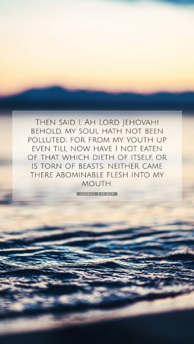 Picture 07 - Ezekiel 4:14 ASV Mobile Phone Wallpaper - Then said I, Ah Lord Jehovah! behold, my soul - Mobile Bible Verse Wallpaper