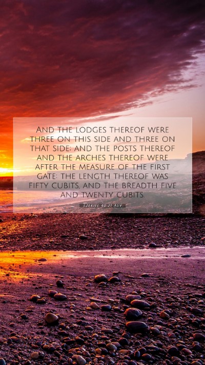 Picture 07 - Ezekiel 40:21 ASV Mobile Phone Wallpaper - And the lodges thereof were three on this side - Mobile Bible Verse Wallpaper