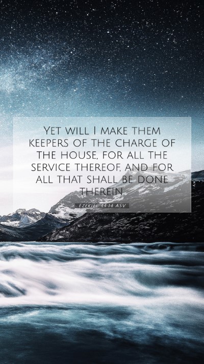 Picture 07 - Ezekiel 44:14 ASV Mobile Phone Wallpaper - Yet will I make them keepers of the charge of the - Mobile Bible Verse Wallpaper