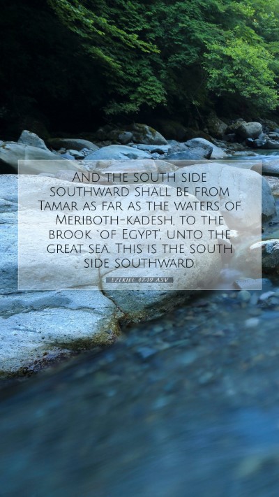Picture 07 - Ezekiel 47:19 ASV Mobile Phone Wallpaper - And the south side southward shall be from Tamar - Mobile Bible Verse Wallpaper