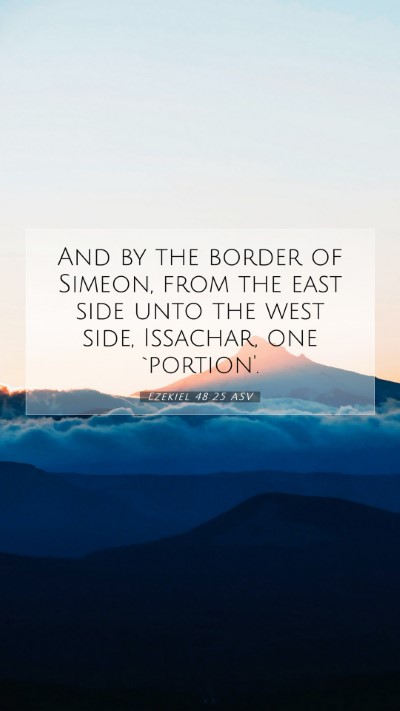 Picture 07 - Ezekiel 48:25 ASV Mobile Phone Wallpaper - And by the border of Simeon, from the east side - Mobile Bible Verse Wallpaper