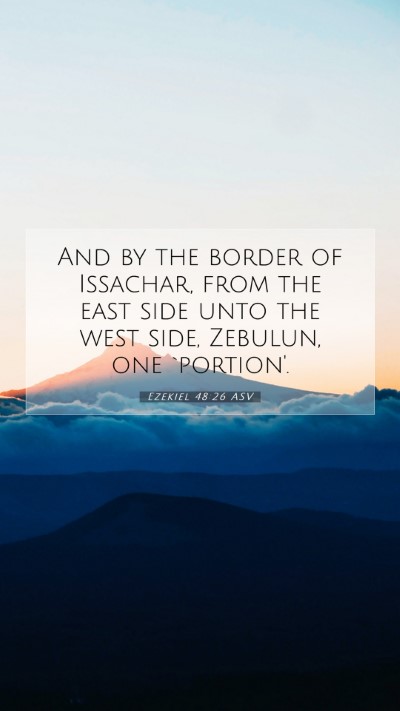 Picture 07 - Ezekiel 48:26 ASV Mobile Phone Wallpaper - And by the border of Issachar, from the east side - Mobile Bible Verse Wallpaper