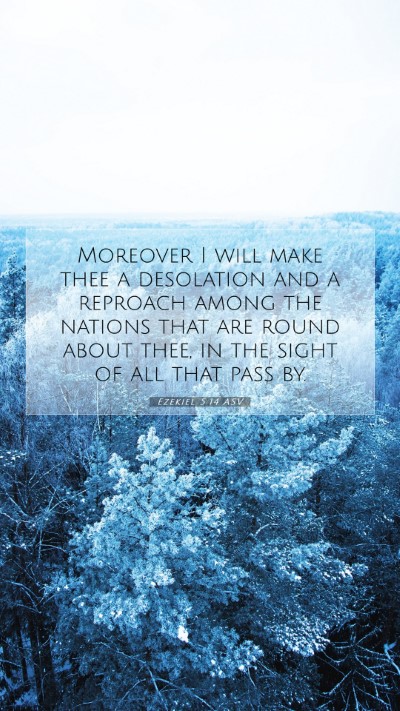 Picture 07 - Ezekiel 5:14 ASV Mobile Phone Wallpaper - Moreover I will make thee a desolation and a - Mobile Bible Verse Wallpaper