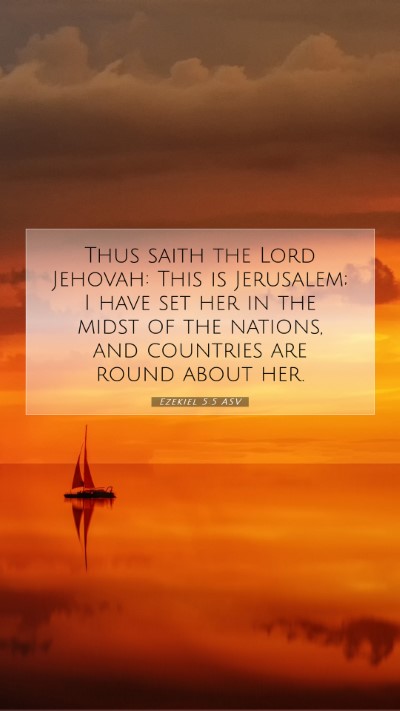 Picture 07 - Ezekiel 5:5 ASV Mobile Phone Wallpaper - Thus saith the Lord Jehovah: This is Jerusalem; I - Mobile Bible Verse Wallpaper