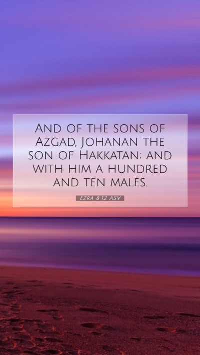 Picture 07 - Ezra 8:12 ASV Mobile Phone Wallpaper - And of the sons of Azgad, Johanan the son of - Mobile Bible Verse Wallpaper