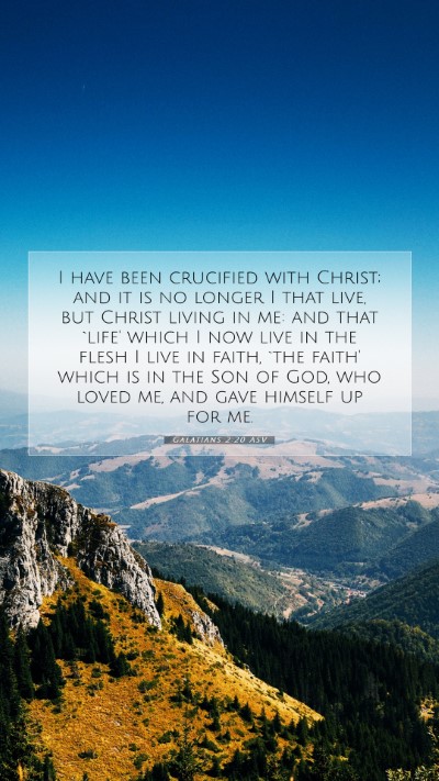 Picture 07 - Galatians 2:20 ASV Mobile Phone Wallpaper - I have been crucified with Christ; and it is no - Mobile Bible Verse Wallpaper