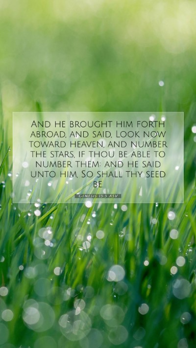 Picture 07 - Genesis 15:5 ASV Mobile Phone Wallpaper - And he brought him forth abroad, and said, Look - Mobile Bible Verse Wallpaper