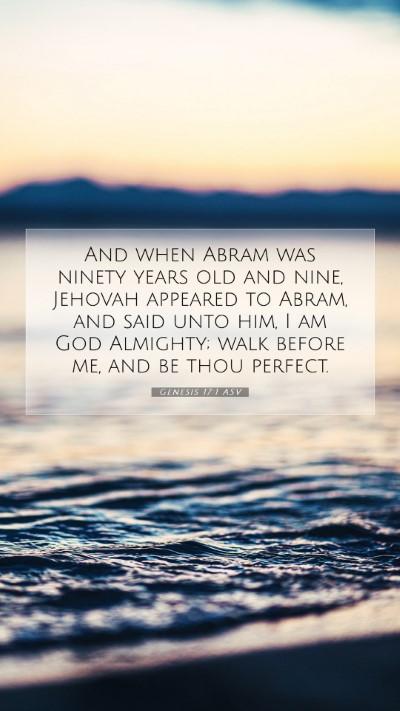 Picture 07 - Genesis 17:1 ASV Mobile Phone Wallpaper - And when Abram was ninety years old and nine, - Mobile Bible Verse Wallpaper