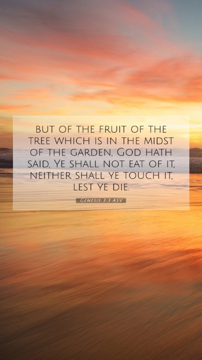 Picture 07 - Genesis 3:3 ASV Mobile Phone Wallpaper - but of the fruit of the tree which is in the - Mobile Bible Verse Wallpaper