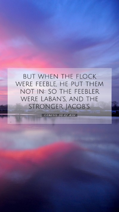 Picture 07 - Genesis 30:42 ASV Mobile Phone Wallpaper - but when the flock were feeble, he put them not - Mobile Bible Verse Wallpaper