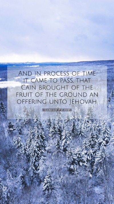 Picture 07 - Genesis 4:3 ASV Mobile Phone Wallpaper - And in process of time it came to pass, that Cain - Mobile Bible Verse Wallpaper