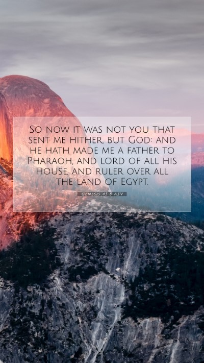 Picture 07 - Genesis 45:8 ASV Mobile Phone Wallpaper - So now it was not you that sent me hither, but - Mobile Bible Verse Wallpaper
