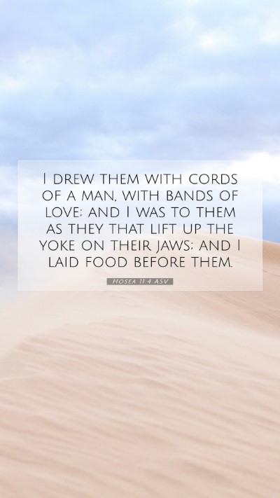 Picture 07 - Hosea 11:4 ASV Mobile Phone Wallpaper - I drew them with cords of a man, with bands of - Mobile Bible Verse Wallpaper