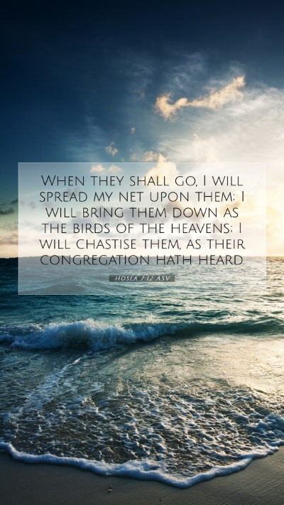 Picture 07 - Hosea 7:12 ASV Mobile Phone Wallpaper - When they shall go, I will spread my net upon - Mobile Bible Verse Wallpaper