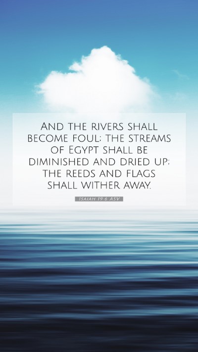Picture 07 - Isaiah 19:6 ASV Mobile Phone Wallpaper - And the rivers shall become foul; the streams of - Mobile Bible Verse Wallpaper