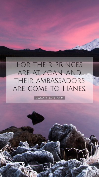 Picture 07 - Isaiah 30:4 ASV Mobile Phone Wallpaper - For their princes are at Zoan, and their - Mobile Bible Verse Wallpaper