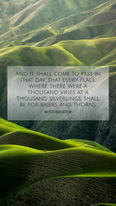 Picture 07 - Isaiah 7:23 ASV Mobile Phone Wallpaper - And it shall come to pass in that day, that every - Mobile Bible Verse Wallpaper