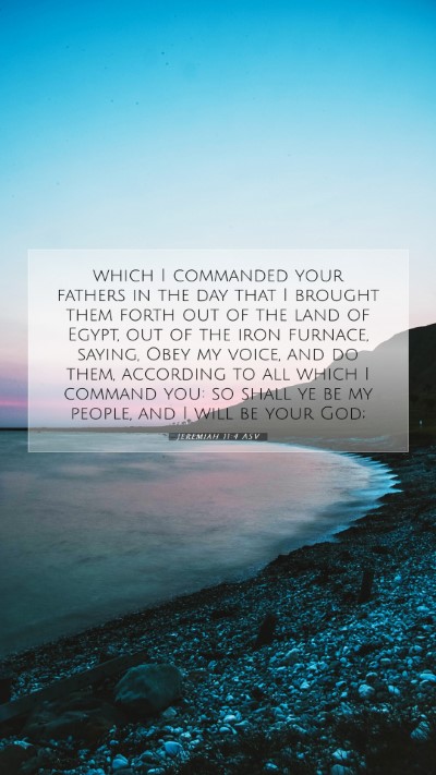 Picture 07 - Jeremiah 11:4 ASV Mobile Phone Wallpaper - which I commanded your fathers in the day that I - Mobile Bible Verse Wallpaper
