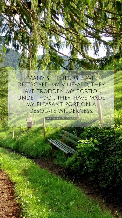 Picture 07 - Jeremiah 12:10 ASV Mobile Phone Wallpaper - Many shepherds have destroyed my vineyard, they - Mobile Bible Verse Wallpaper