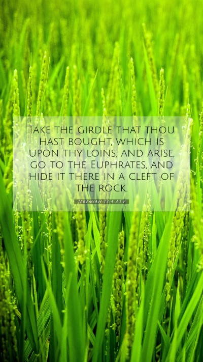 Picture 07 - Jeremiah 13:4 ASV Mobile Phone Wallpaper - Take the girdle that thou hast bought, which is - Mobile Bible Verse Wallpaper
