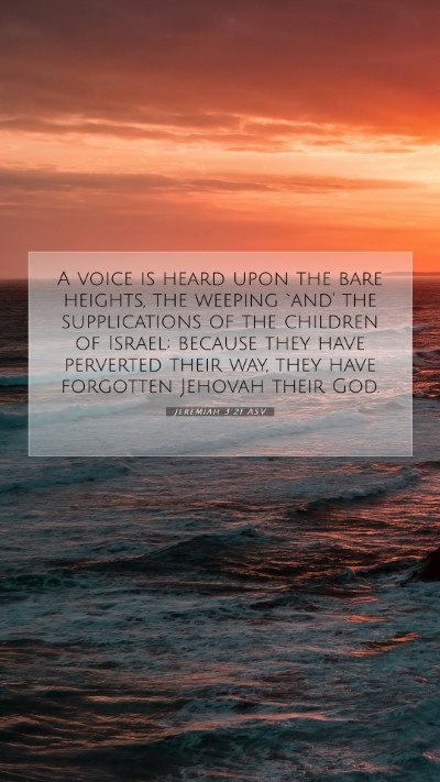 Picture 07 - Jeremiah 3:21 ASV Mobile Phone Wallpaper - A voice is heard upon the bare heights, the - Mobile Bible Verse Wallpaper