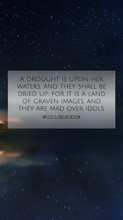 Picture 07 - Jeremiah 50:38 ASV Mobile Phone Wallpaper - A drought is upon her waters, and they shall be - Mobile Bible Verse Wallpaper