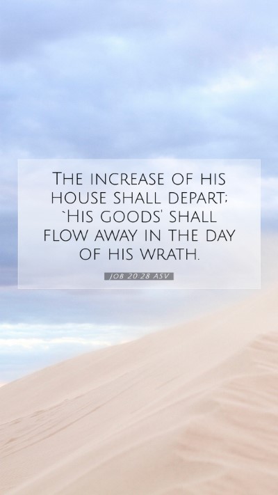 Picture 07 - Job 20:28 ASV Mobile Phone Wallpaper - The increase of his house shall depart; `His - Mobile Bible Verse Wallpaper