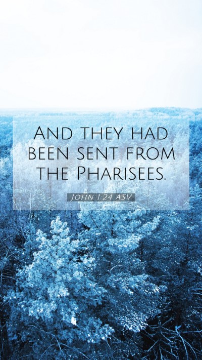 Picture 07 - John 1:24 ASV Mobile Phone Wallpaper - And they had been sent from the - Mobile Bible Verse Wallpaper