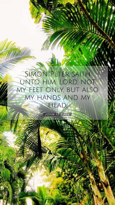 Picture 07 - John 13:9 ASV Mobile Phone Wallpaper - Simon Peter saith unto him, Lord, not my feet - Mobile Bible Verse Wallpaper