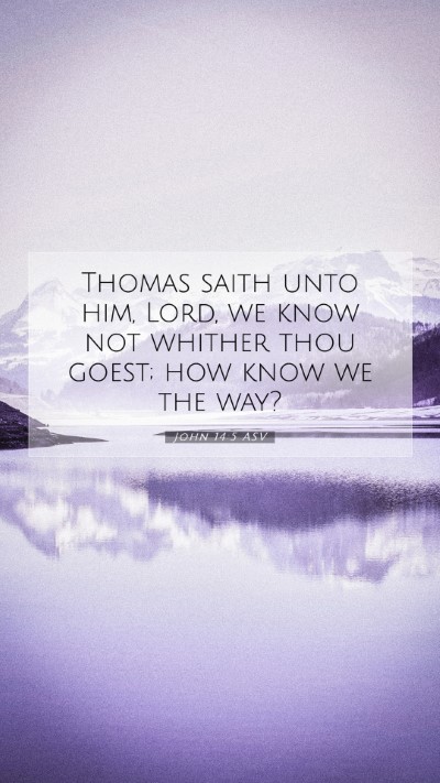 Picture 07 - John 14:5 ASV Mobile Phone Wallpaper - Thomas saith unto him, Lord, we know not whither - Mobile Bible Verse Wallpaper