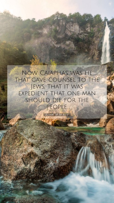 Picture 07 - John 18:14 ASV Mobile Phone Wallpaper - Now Caiaphas was he that gave counsel to the - Mobile Bible Verse Wallpaper