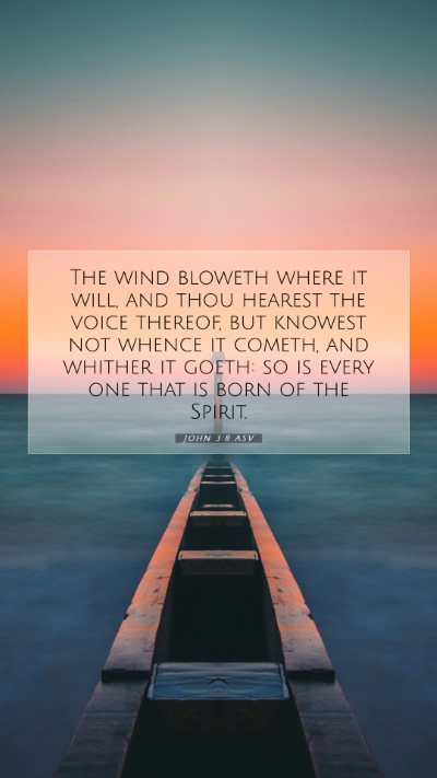 Picture 07 - John 3:8 ASV Mobile Phone Wallpaper - The wind bloweth where it will, and thou hearest - Mobile Bible Verse Wallpaper
