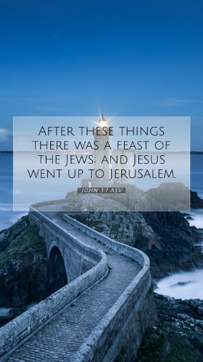 Picture 07 - John 5:1 ASV Mobile Phone Wallpaper - After these things there was a feast of the Jews; - Mobile Bible Verse Wallpaper