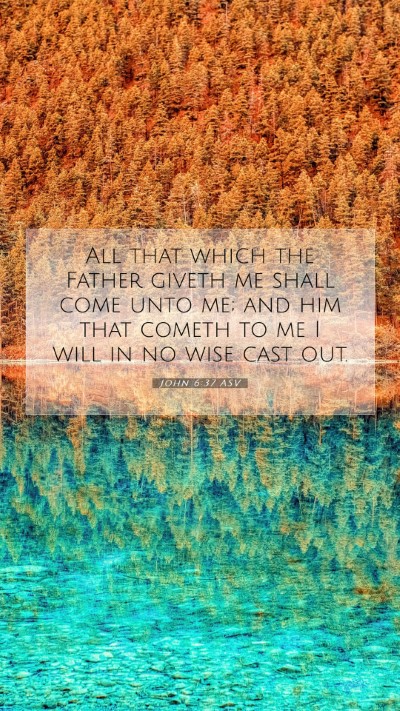 Picture 07 - John 6:37 ASV Mobile Phone Wallpaper - All that which the Father giveth me shall come - Mobile Bible Verse Wallpaper