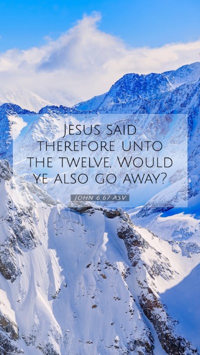 Picture 07 - John 6:67 ASV Mobile Phone Wallpaper - Jesus said therefore unto the twelve, Would ye - Mobile Bible Verse Wallpaper